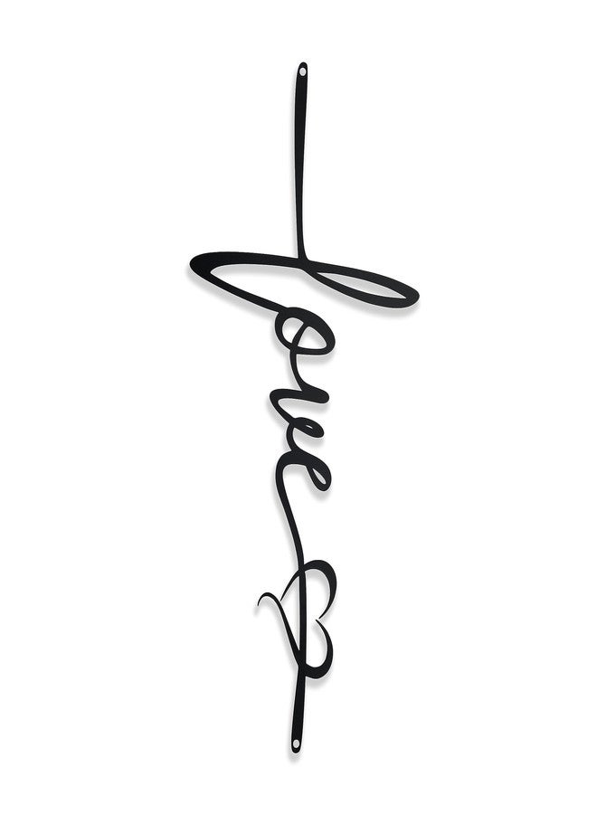 BiaGift Crosses Wall Decor, Love Signs Decor For Home, Metal Cross Wall Decor, Spiritual Hanging Wall Decorations, 7.2 X 15.6 Inch, Black - Image 1